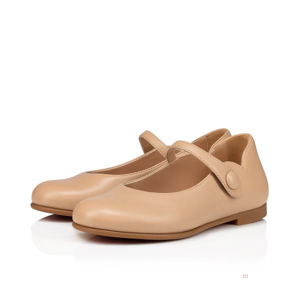 Christian Louboutin Melodie Chick Girls' Ballerinas Beige | WIMPHG027