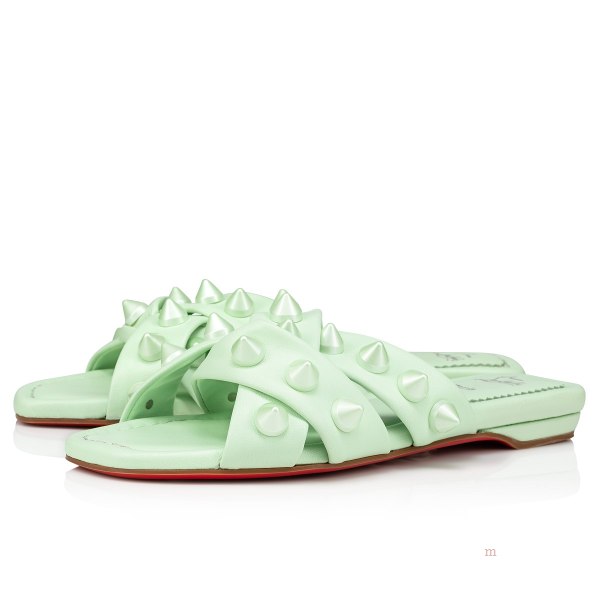 Christian Louboutin Miss Spika Club Women's Sandals Green | ZJGQDS061