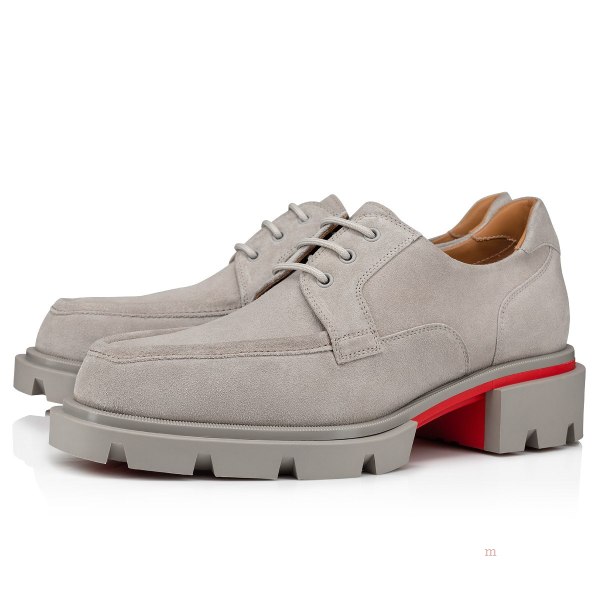 Christian Louboutin Our Georges L Men's Lace Up Shoes Grey | ZBWKRO265