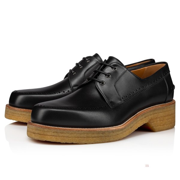 Christian Louboutin Pablo Men's Lace Up Shoes Black | VTWRKI802