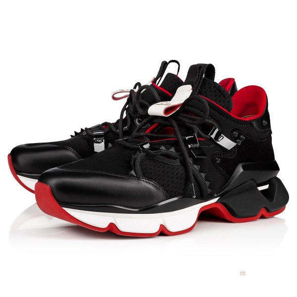 Christian Louboutin Red-Runner Men's Sneakers Black | YOJHSL549