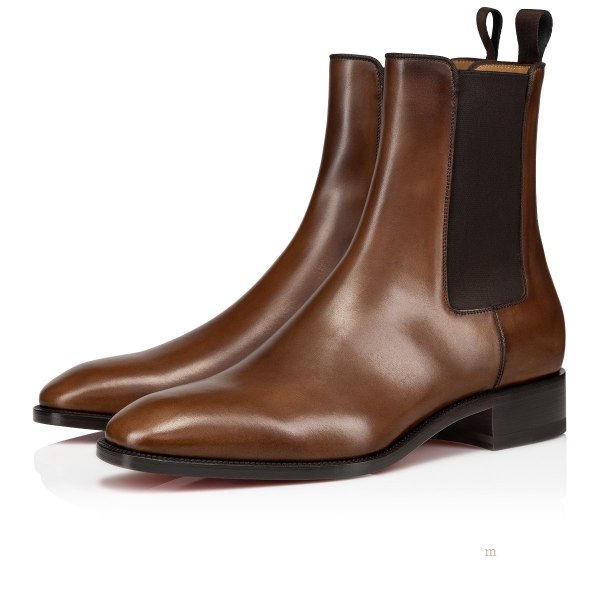 Christian Louboutin Samson Men's Ankle Boots Brown | KLHPGB670