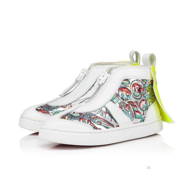 Christian Louboutin Super Loubi Boys' High Top Sneakers Yellow | ARVCZY079