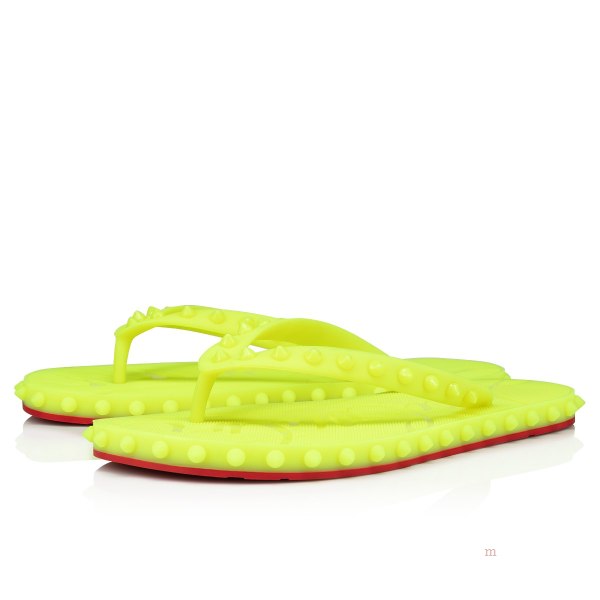 Christian Louboutin Super Loubi Flip Women's Sandals Yellow | BXETIF635