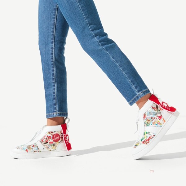 Christian Louboutin Super Loubi Girls' High Top Sneakers Multicolor | OHUWRJ986