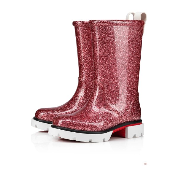 Christian Louboutin Toy Pluie Girls' Rain Boots Pink | GVTWAJ960