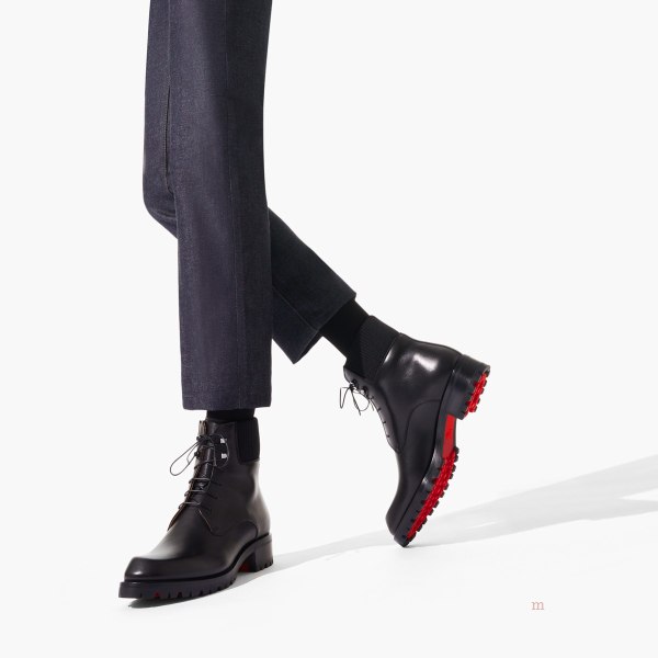 Christian Louboutin Trapman Men's Combat Boots Black | YUBIPA701